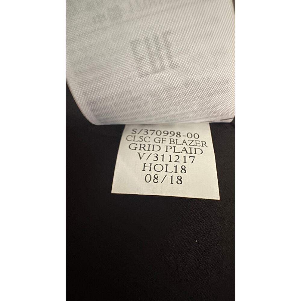 2018s GAP Glen Plaid Double Breasted Blazer Jacket Gray Black Size L/XL 14 NWT - Picture 15 of 15